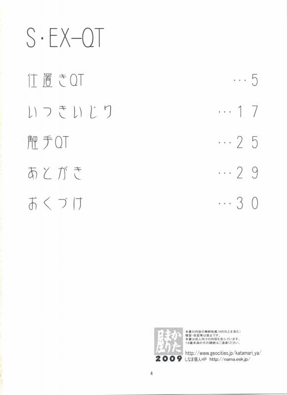 (COMIC1☆3) [Katamari-ya (Shinama, Kanetsuki Masayoshi)] S.EX-QT (Sora wo Kakeru Shoujo)_03