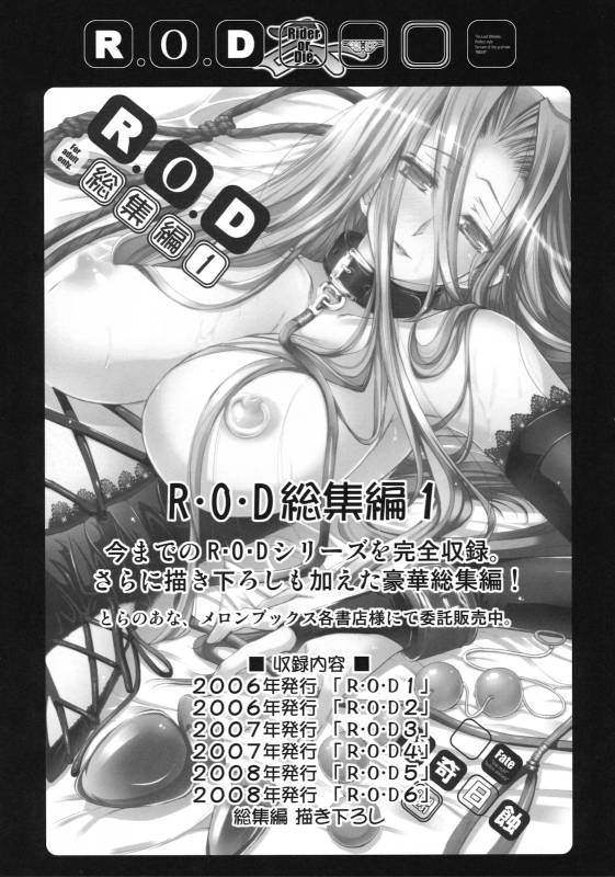 (COMIC1☆5) [Kaiki Nisshoku (Ayano Naoto)] R.O.D 7 -Rider or Die 7- (Fatehollow ataraxia)_31