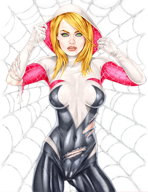 armando huertaemma stone+gwen stacy+spider-gwen58b2488410c940deb6f2a4e76a7810ca