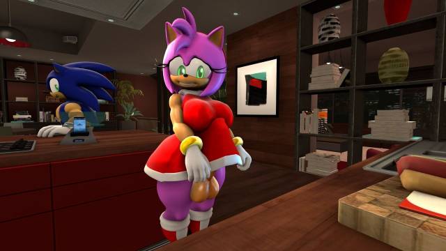 amy rose+sonic the hedgehog