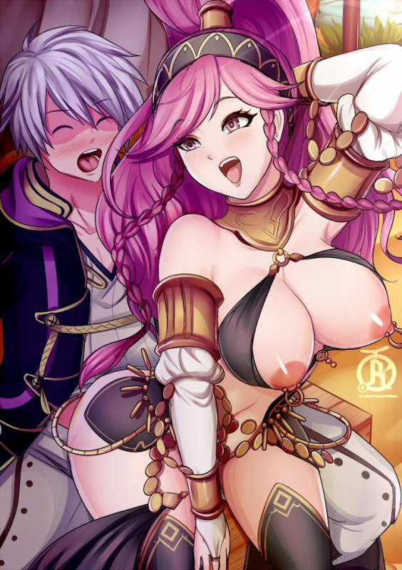 my unit+olivia (fire emblem)