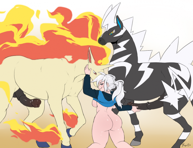 original character+rapidash+zebstrika