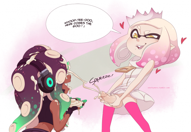 inkling+marina (splatoon)+octoling+pearl (splatoon)