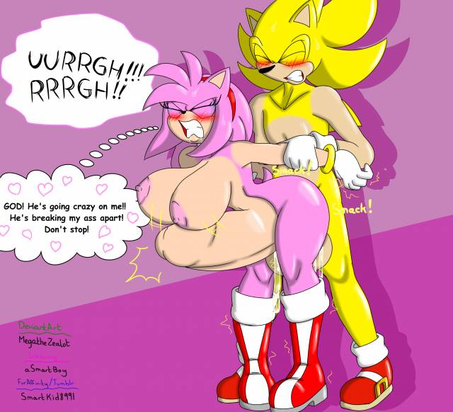 amy rose+sonic the hedgehog+super sonic