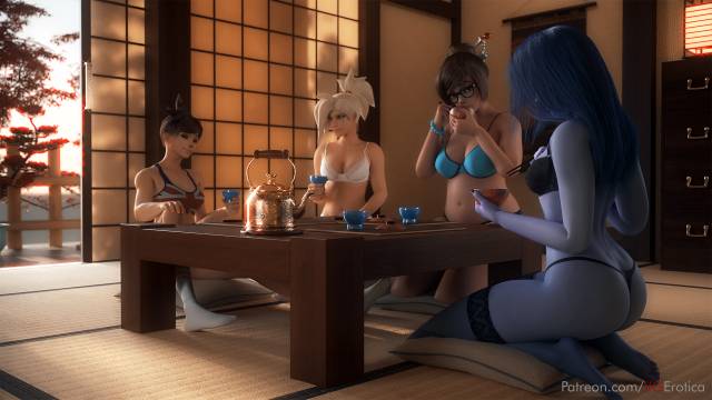 mei (overwatch)+mercy+tracer+widowmaker