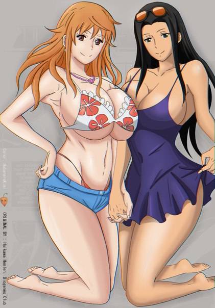 nami (one piece)+nico robin